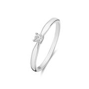 Isabel Bernard De la Paix Christine 14 karaat witgouden ring | diamant 0.10 ct | IBD330006-48