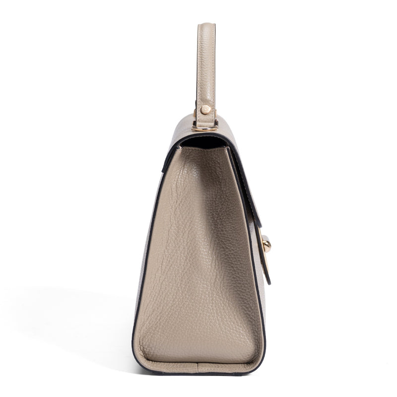 Femme Forte Simone Midi Taupe Handtas van Kalfsleer IB21127-078-zoom-