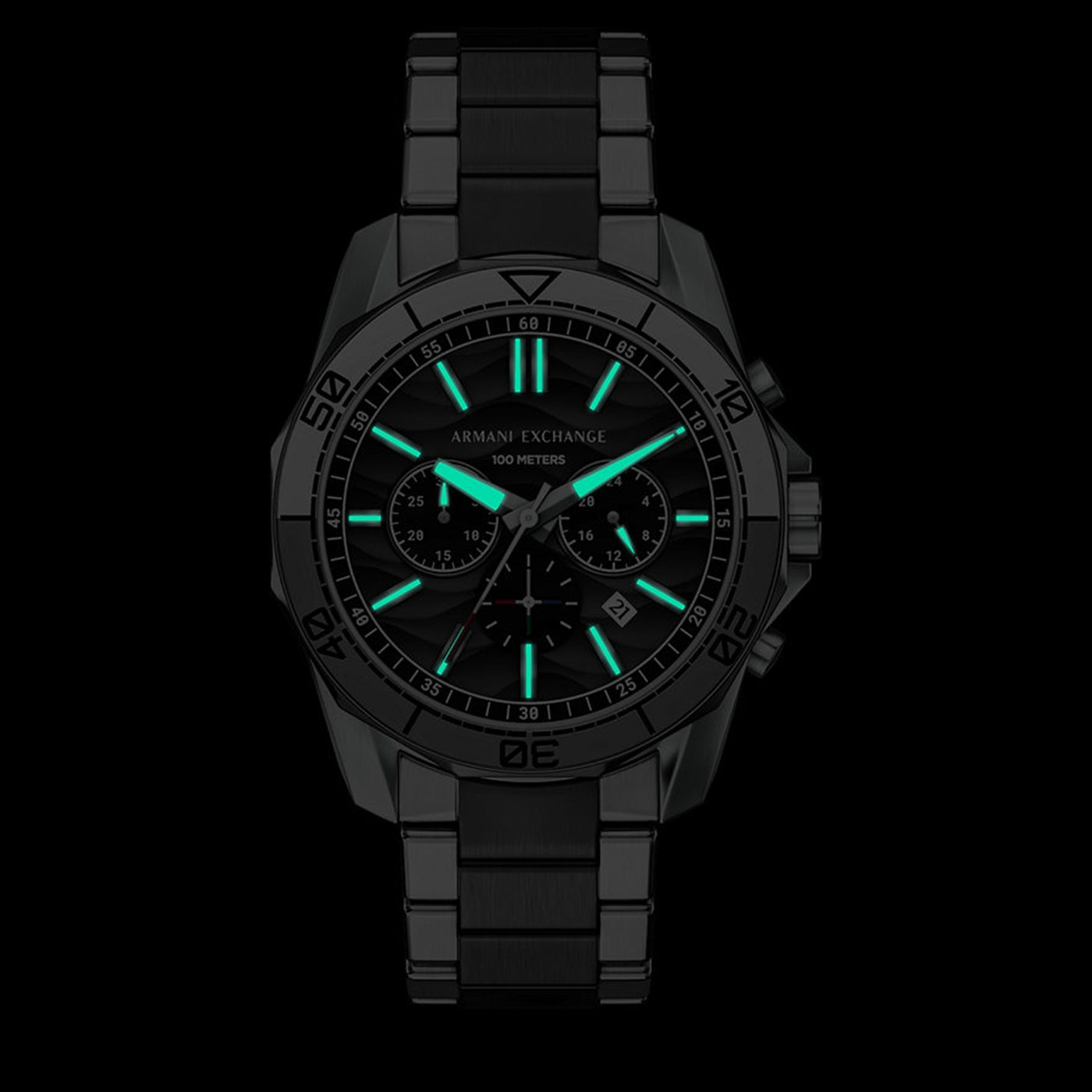Armani Exchange Round Black Dial Watch AX1973