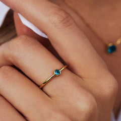 Violet Hamden Venus 925 Sterling Zilveren Goudkleurige Ring Met Geboortesteen VH330008DEC-54