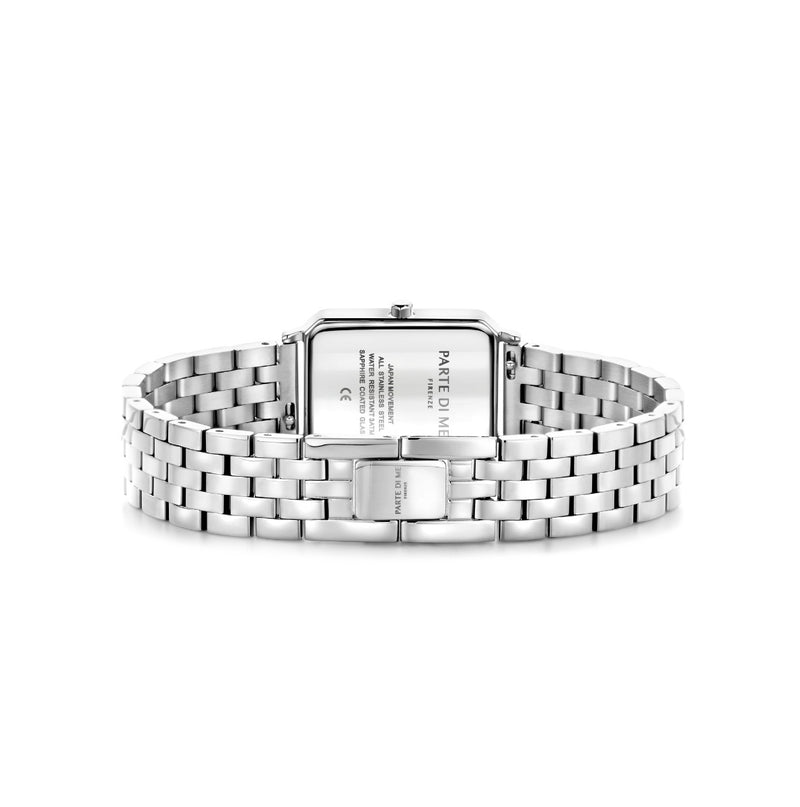 Parte di Me Orologio rechthoekig dameshorloge zilverkleurig en zwart PDM09025-zoom-