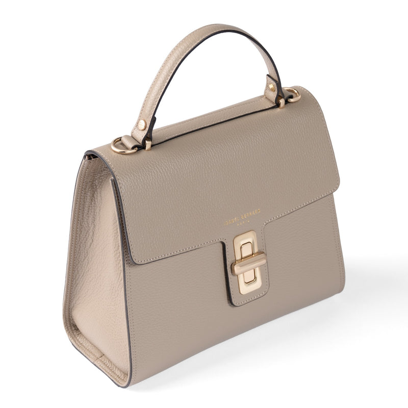 Femme Forte Simone Midi Taupe Handtas van Kalfsleer IB21127-078-zoom-