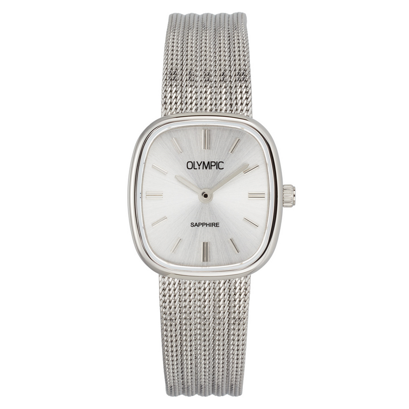 Olympic RetroChic Zilverkleurig Dameshorloge OL73DSS001-zoom-