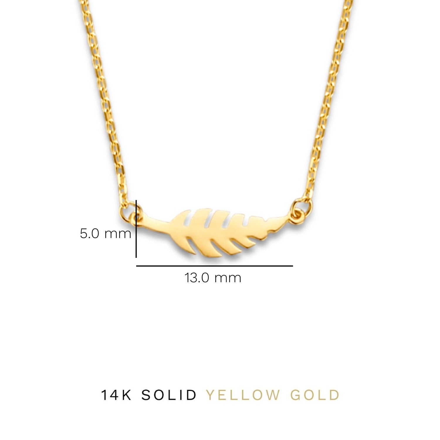 Isabel Bernard Cadeau d'Isabel 14 karat gold necklace and ear studs gift set with feather IB90186