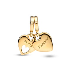 Pandora Moments 14 Karat Gold Plated Mother & Daughter Charms 769187C01