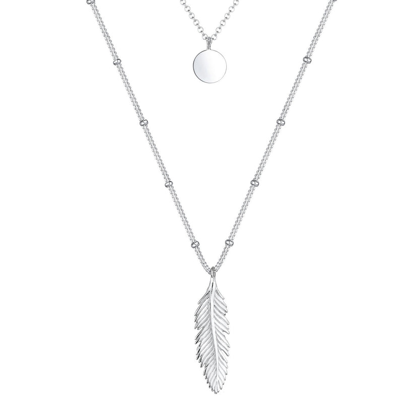 Elli 925 Sterling Silver Layered Link Chain Necklace with Moonstone 2004-BF-0007742-001-zoom-