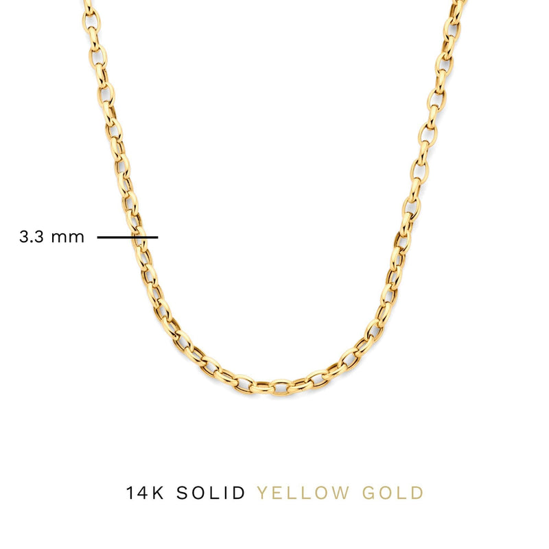 Isabel Bernard Aidee Camille 14 Karaat Gouden Schakelketting IB340159-zoom-