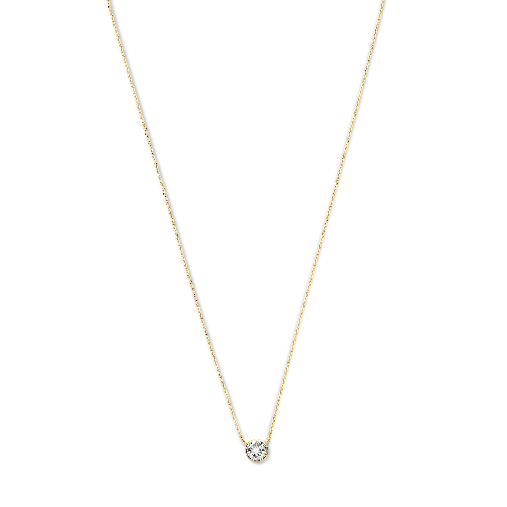 Violet Hamden Venus 925 Sterling Silver Gold-coloured Necklace with Birthstone VH340010-SEP