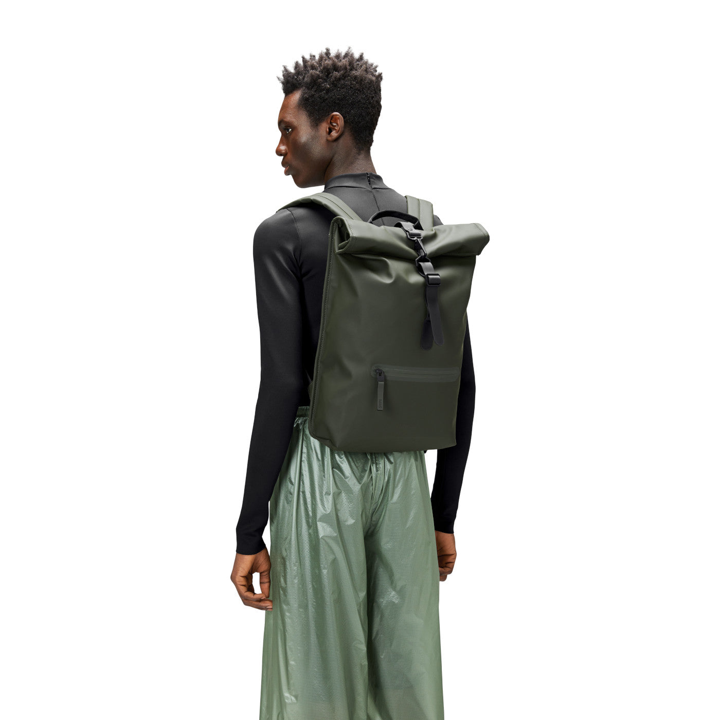 Rains Rolltop Green Backpack R13320-03