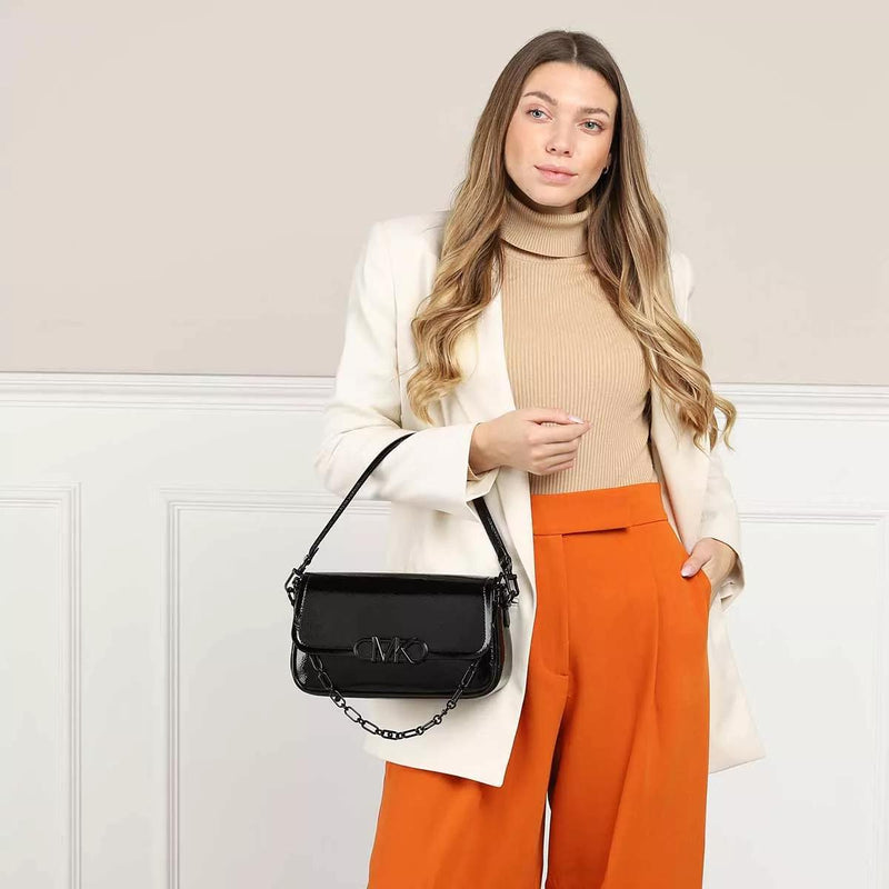 Michael Kors Black Leather Handbag 30R3T7PC2L-001-zoom-