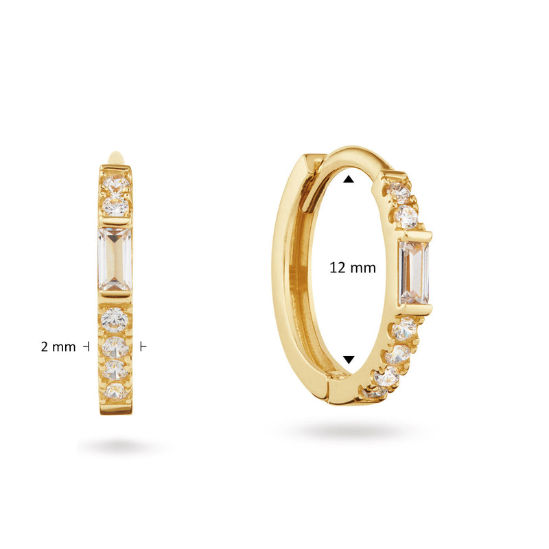 Jackie Gold Mondriaan 14 Karat Gold Hoops JKE25.577-zoom-