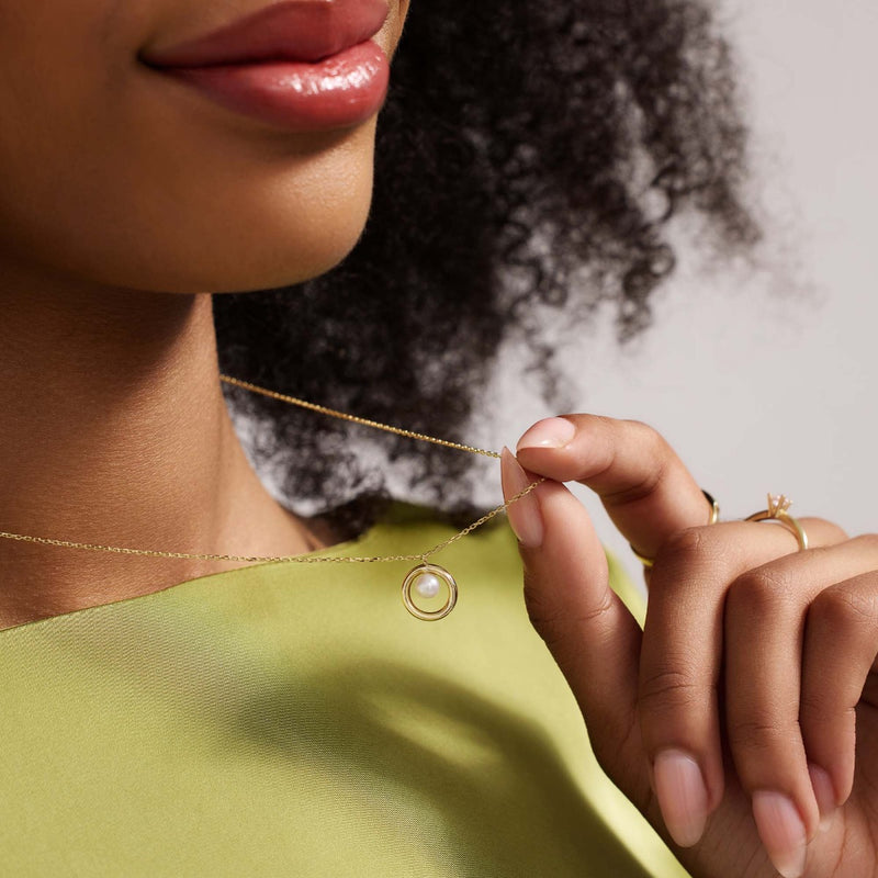 Beloro Jewels Monte Napoleone Perla 9 Karaat Ketting BO340026-zoom-