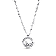 Pandora Timeless 925 Sterling Silver Sparkling Herbarium Circle & Cluster Necklace 392620C01-45
