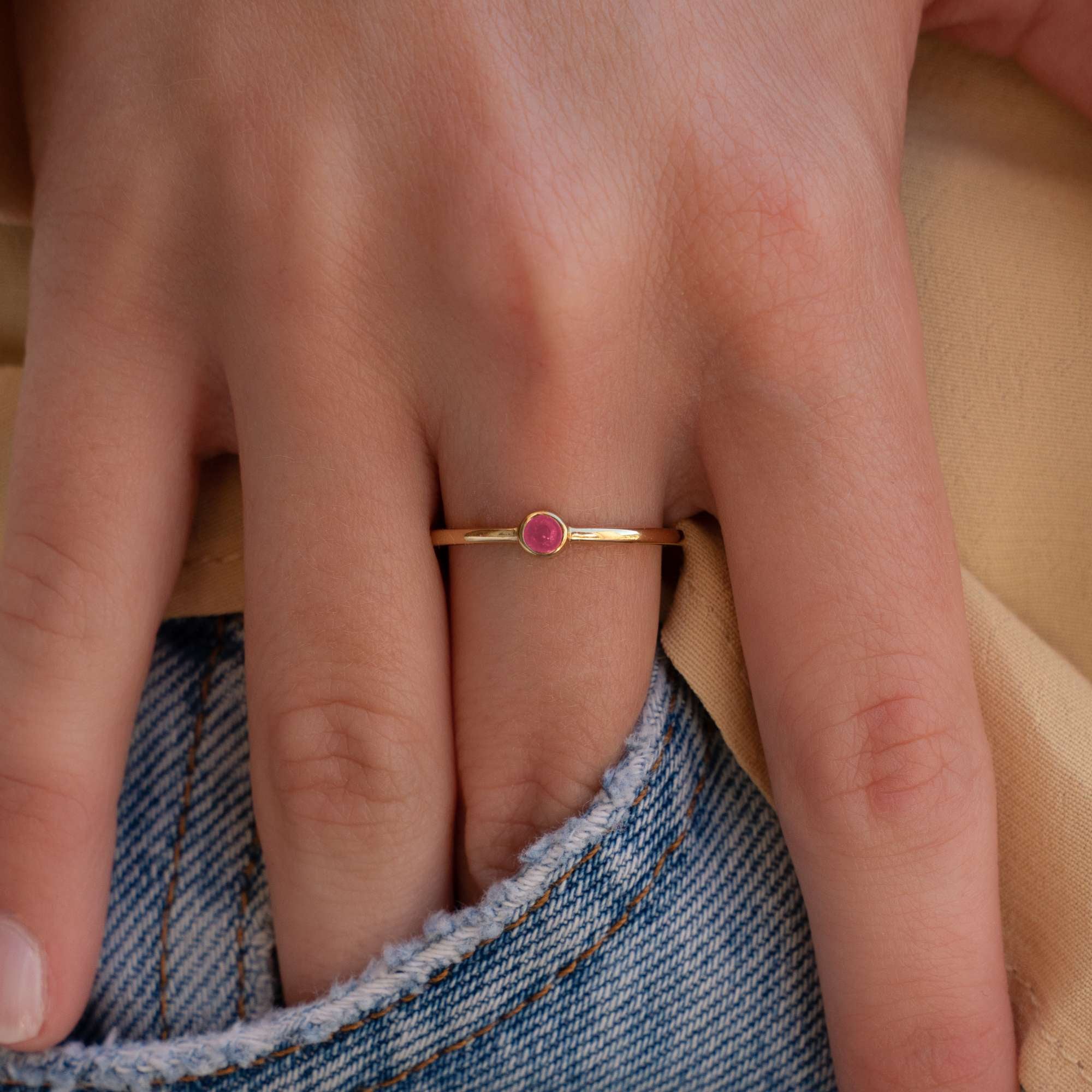 Violet Hamden Venus Goudkleurige Ring Met Geboortesteen VH330008OCT-60