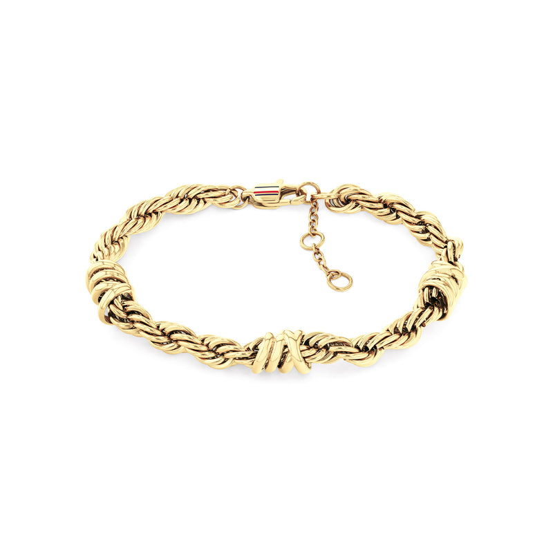 Tommy Hilfiger Roestvrij Staal Goudkleurige Dames Schakelarmband TJ2781026-zoom-