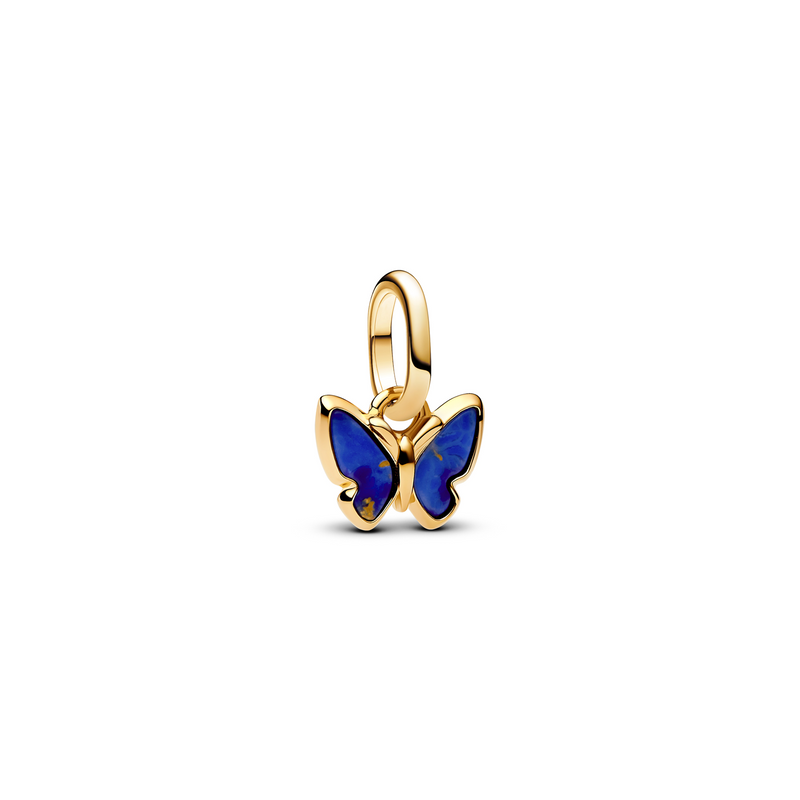 Pandora ME Gold Plated Blue Butterfly Mini Dangle Charm 763825C01-zoom-