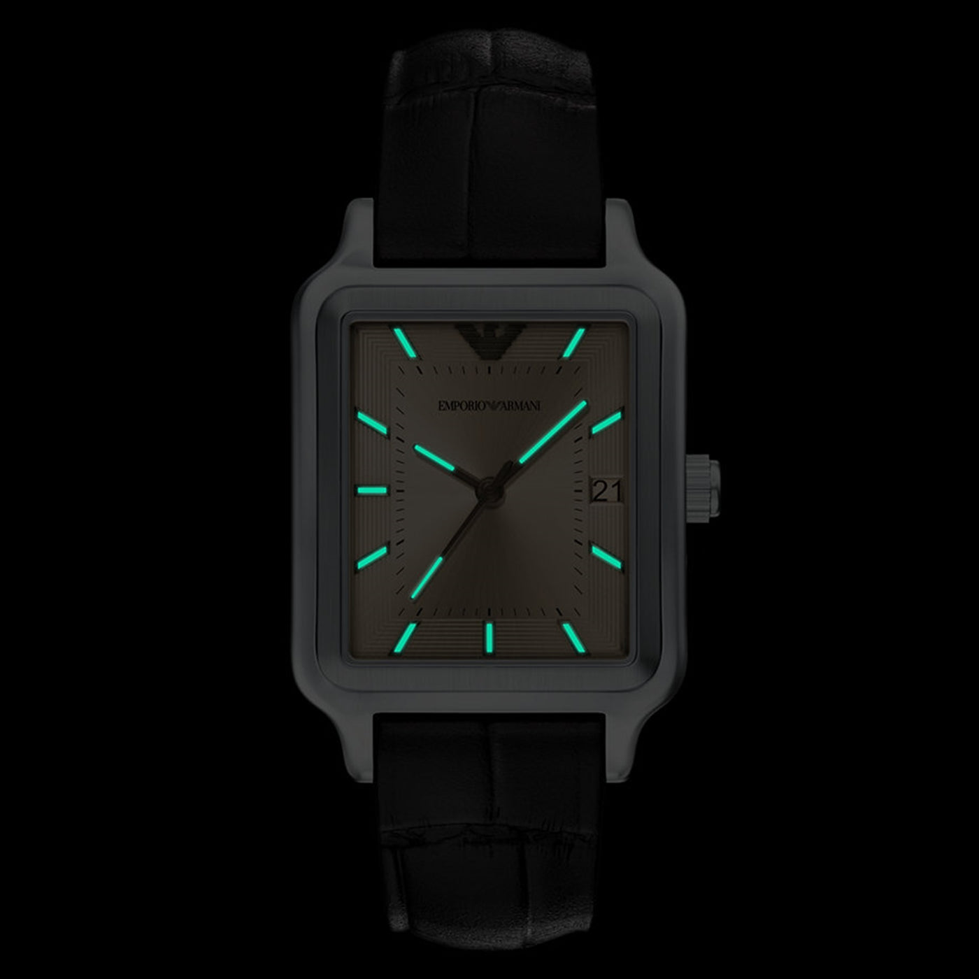 Emporio Armani Rectangular Silver Dial Watch AR11756