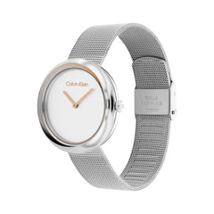 Calvin Klein Twisted Bezel Silver Women's Watch 2002-CK25200011