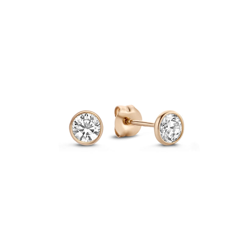 Isabel Bernard La Concorde Juliette 14 Karaat Roségouden Oorknoppen IB360209-zoom-