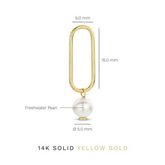 Isabel Bernard Cadeau d'Isabel 14 karat gold necklace and ear studs gift set with freshwater pearls IB90182