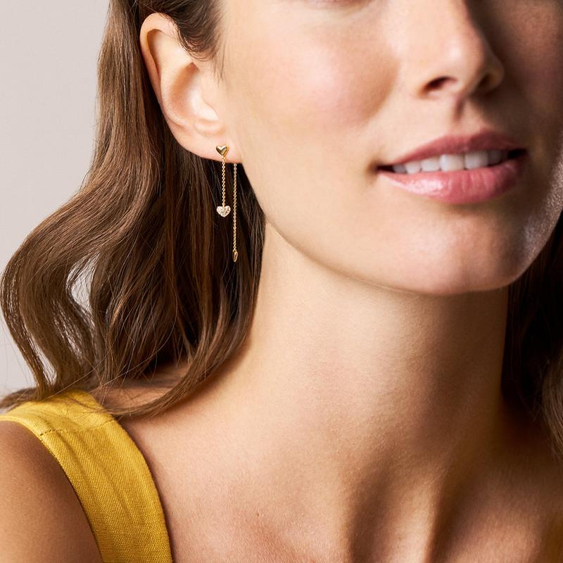 Fossil Sutton Brass Women's Earrings JA7300710-zoom-
