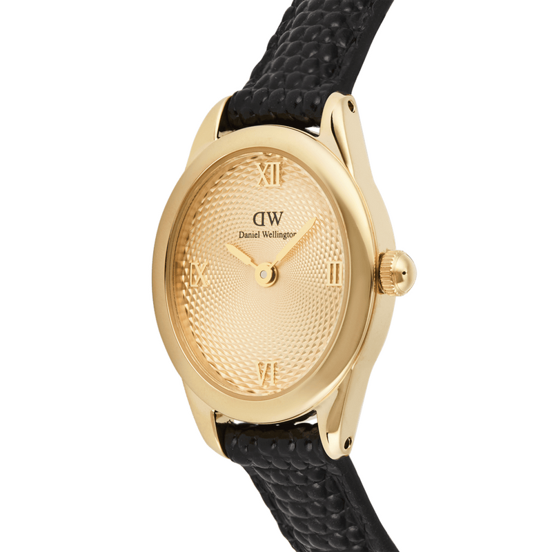 Daniel Wellington Ophelia Mini Black Lizard Unitone Goudkleurig Horloge DW00100897-zoom-