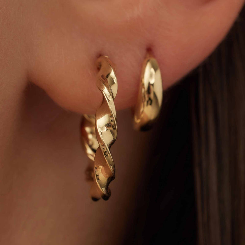 Isabel Bernard Cadeau d'Isabel 14 karaat gouden oorbellenset IB90176-zoom-