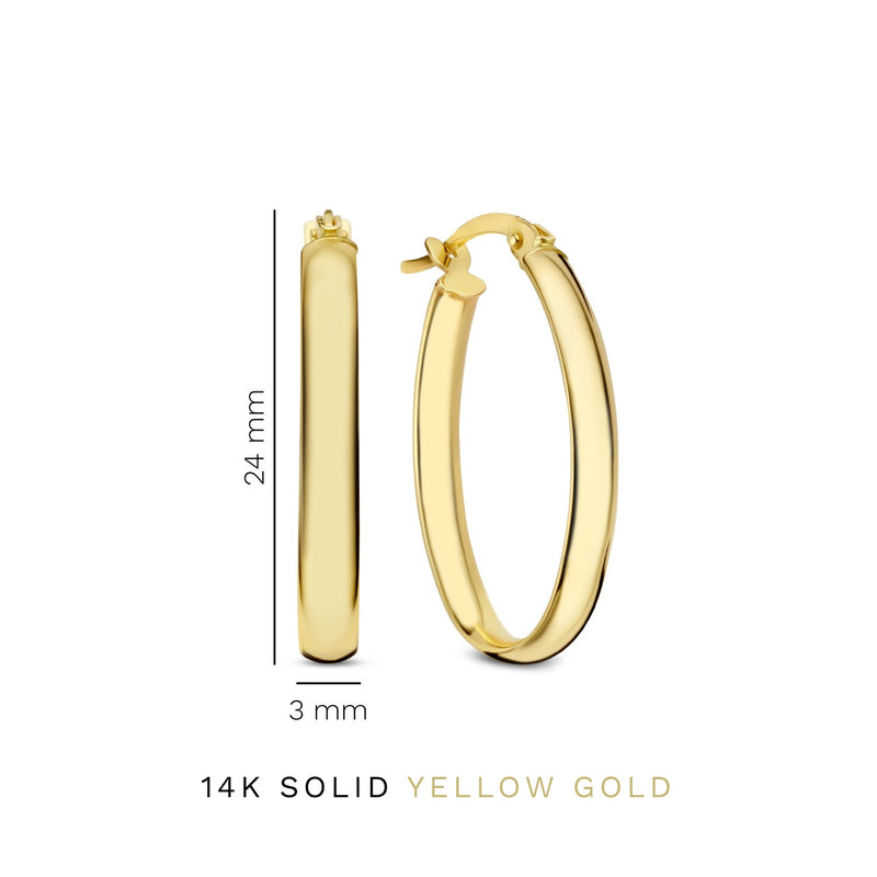 Isabel Bernard Rivoli Flori 14 karaat gouden oorringen IB360254-zoom-