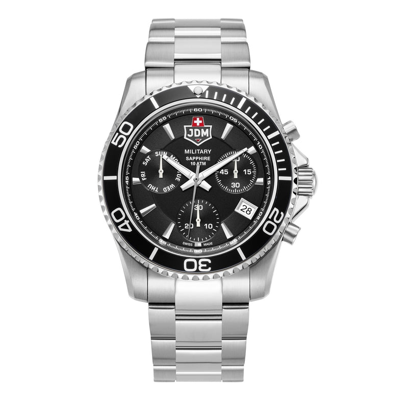 JDM Military Sierra Chrono Zwart Herenhorloge JDM-WG019-01-zoom-
