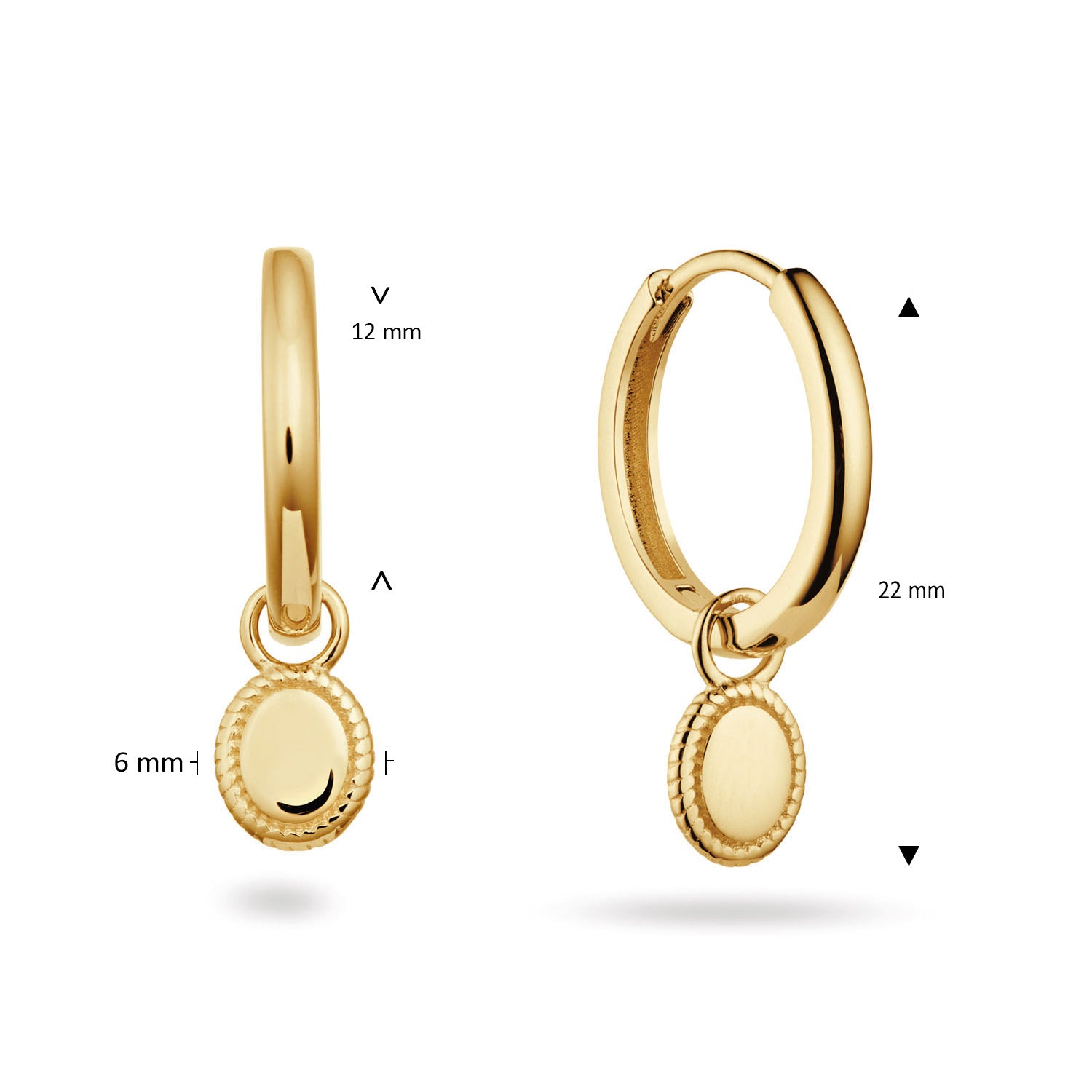 Jackie Gold Amsterdam 14 Karat Gold Earrings JKE25.575