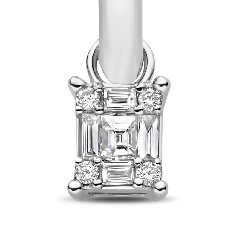 Isabel Bernard De la Paix Maxime 14 karaat witgouden oorknop met diamant 0.24 ct IBD360035-zoom-