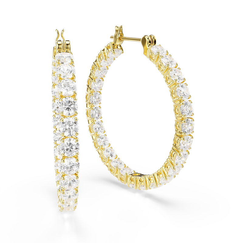 Swarovski Matrix Gold Plated Earrings 5750620-zoom-
