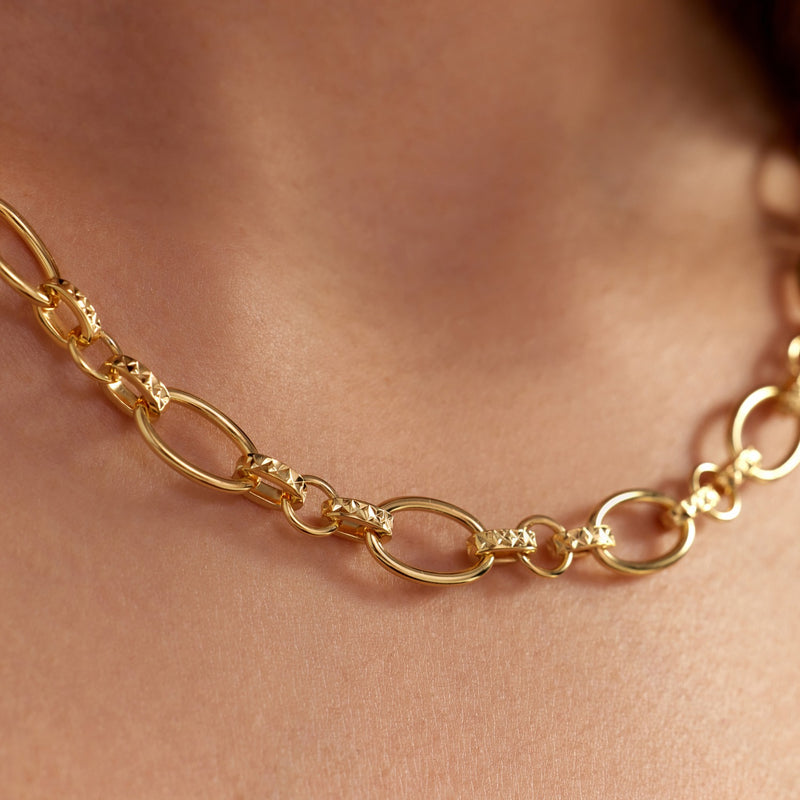 Parte Di Me Bibbiena Poppi Lucia 925 Sterling Zilveren Gold Plated Schakelketting PDM34102-zoom-