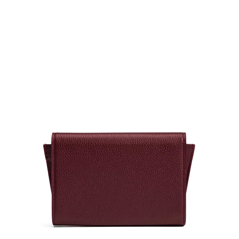 Isabel Bernard Honoré Lina Bordeauxrode Clutch Met Afneembare Schouderketting IB21135-052-zoom-