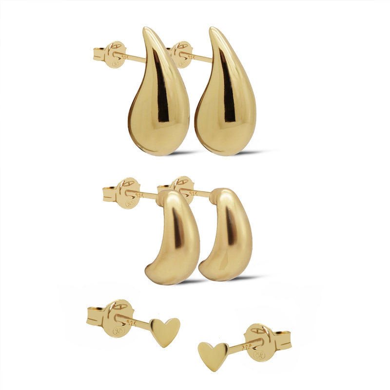 Karma 925 Sterling Silver Drop It Earparty EPV43GP-zoom-