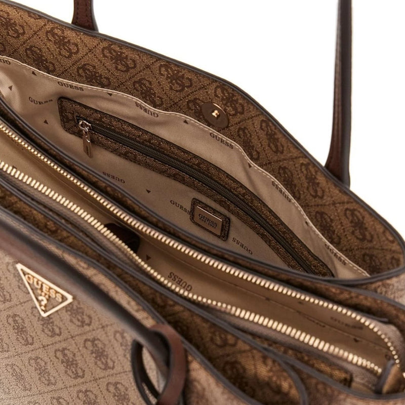 Guess Noelle Latte Logo Brown Shopper HWBG96-72260-LGW-zoom-