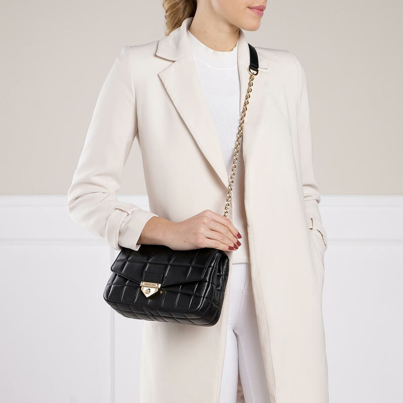 Michael Kors Soho Zwarte Kalfsleren Crossbody Tas 30F0G1SL3L-001-zoom-