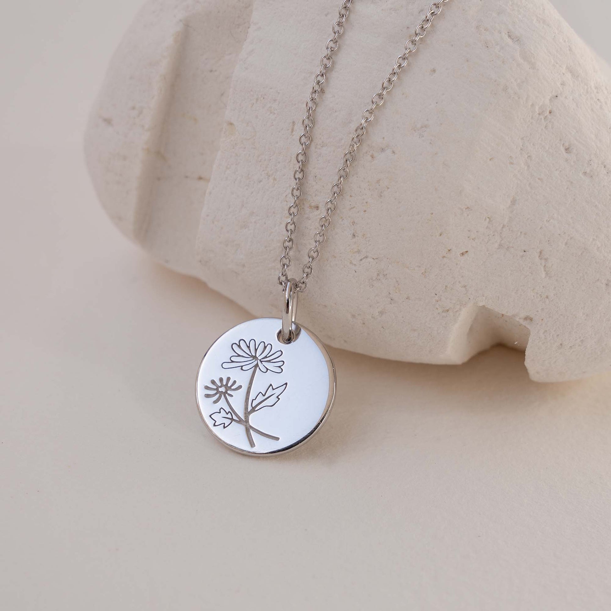 Violet Hamden Venus 925 Sterling Silver Necklace with Birthflower VH340026-NOV