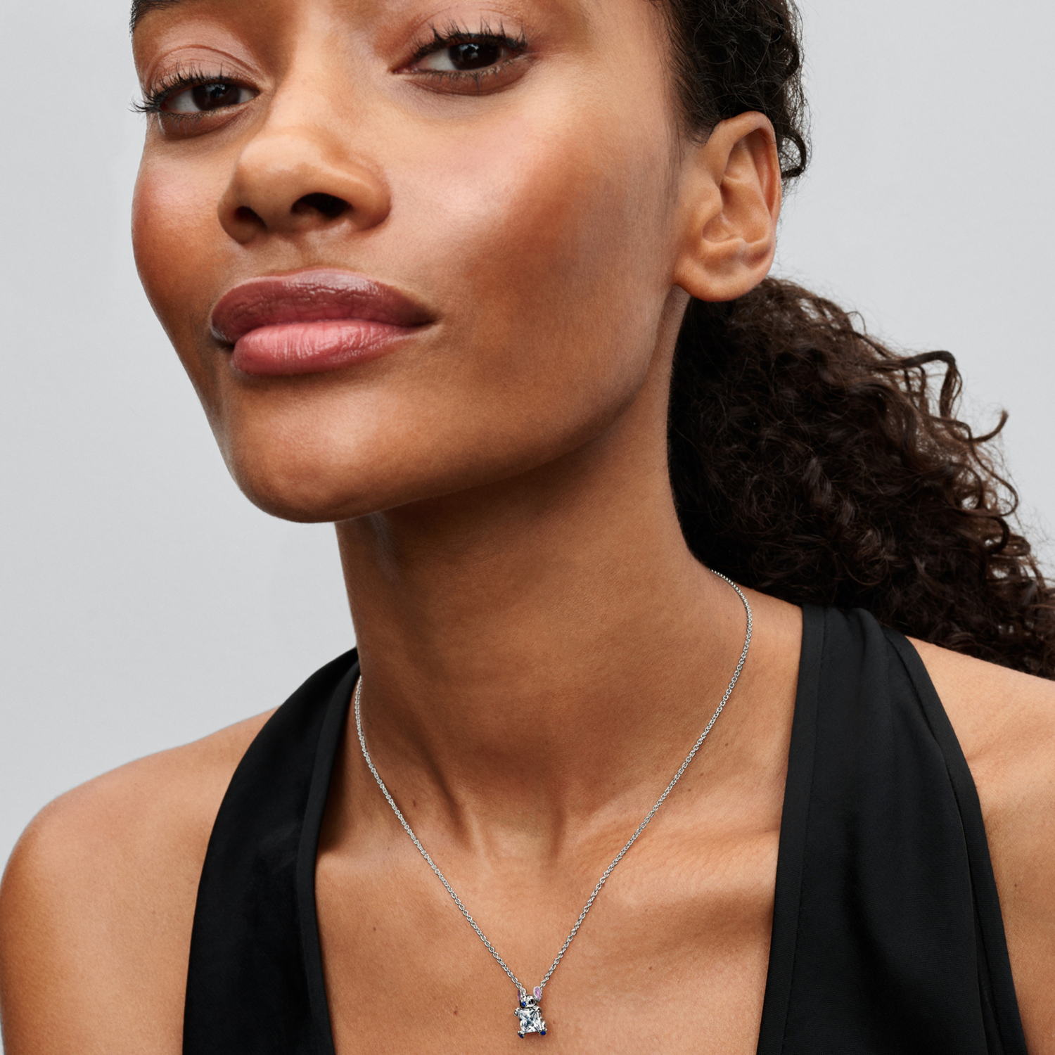 Pandora Collabs 925 Sterling Silver Disney Stitch Necklace 393743C01-45