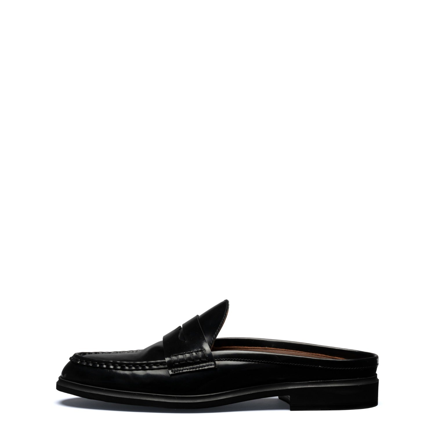 Vendôme Blandine black spazzolato leather mules IB51016-601-35