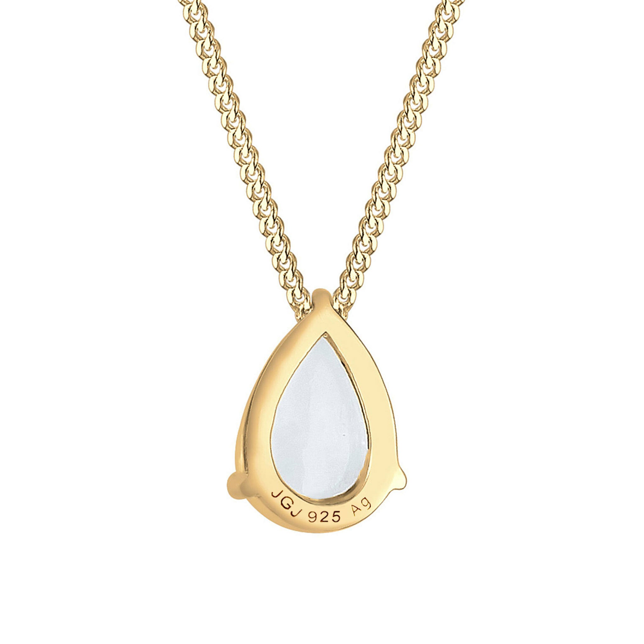 Elli 925 Sterling Silver Necklace with Moonstone 2004-BF-0007694-002