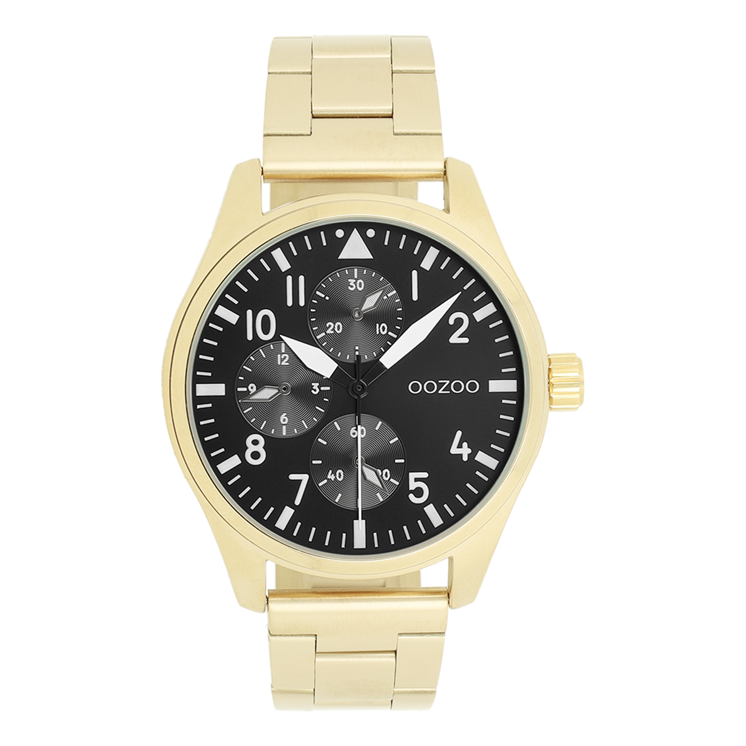 OOZOO Timepieces Gold and Black Men's Watch C11507