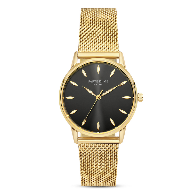 Parte Di Me Orologio rond dames horloge goudkleurig en zwart PDM09052-zoom-