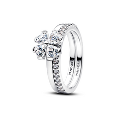 Pandora Timeless Sparkling Lucky Clover Splittable Ring 194507C01-50
