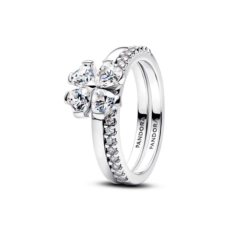 Pandora Timeless Sprankelende Geluksklaver Splitsbare Ring 194507C01-50-zoom-