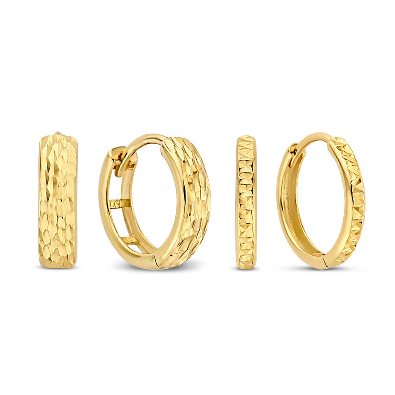 Isabel Bernard Cadeau d'Isabel 14 karaat gouden oorbellenset IB90177-zoom-