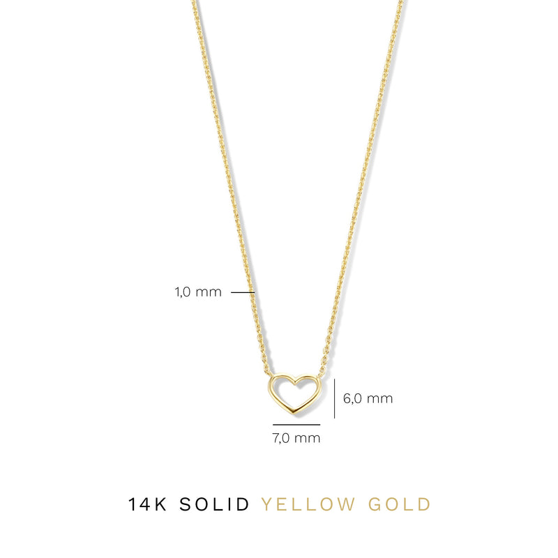Isabel Bernard Belleville Amore 14 Karaat Gouden Collier IB340138 (Lengte: 40.00-44.00 cm)-zoom-