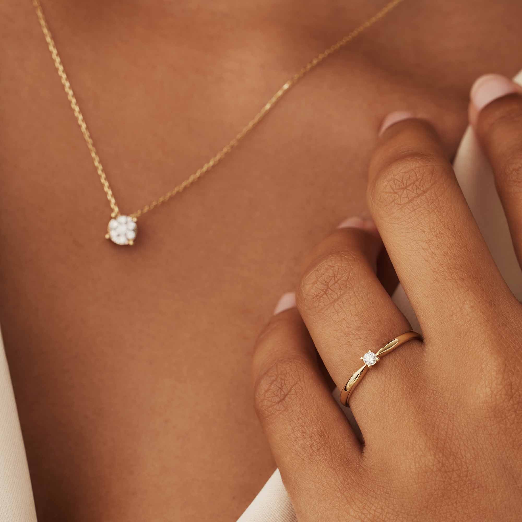 Isabel Bernard De la Paix Céline 14 Carat Gold Ring | diamond 0.05 ct | IBD330001-48