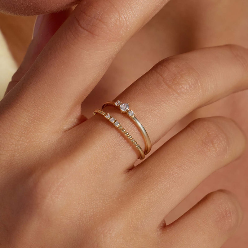 Beloro Jewels Monte Napoleone Delphine 9 karaat ring met zirkonia steentjes BO330055-56-zoom-