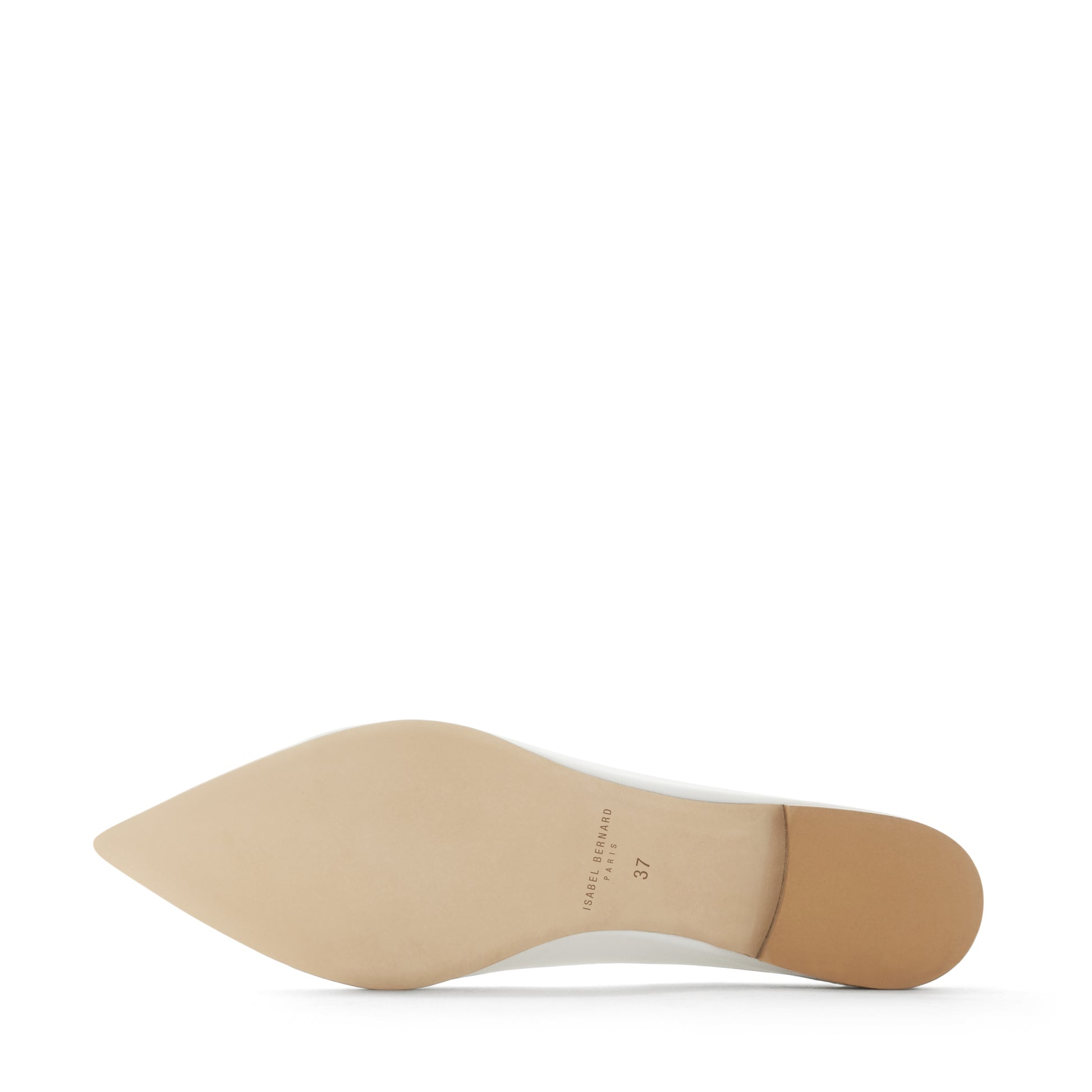 Isabel Bernard Vendôme Elita White Leather Bellerinas made of Calfskin IB51002-00-42